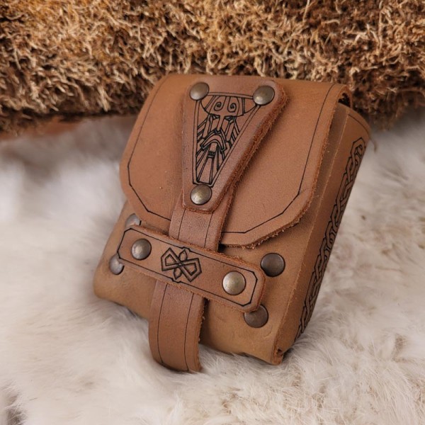 Kleine Gürteltasche Zwerg aus Leder