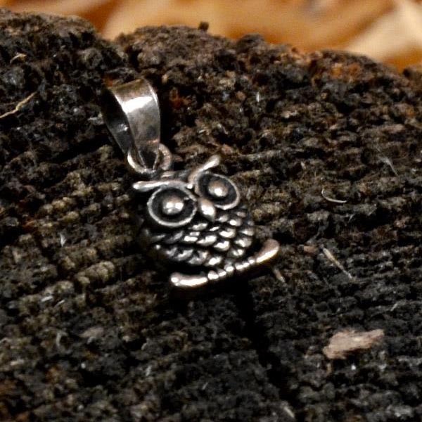 Anhänger kleine Eule aus Silber