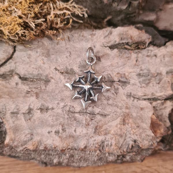Kleines Amulett Chaosstern aus Silber