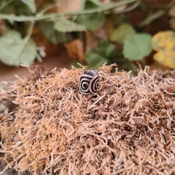 Kelten Haar & Schmuckperle Spirale aus Silber