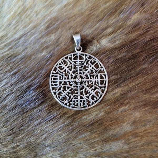 Asatru Amulett Vegvisir aus Silber