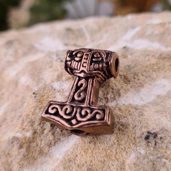 Wikinger Schmuckperle Thorshammer Baldur aus Bronze