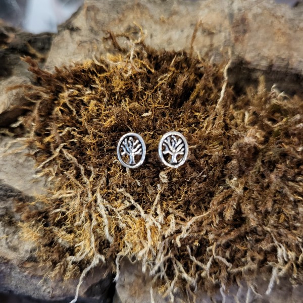 Ohrstecker Paar Lebensbaum aus Silber